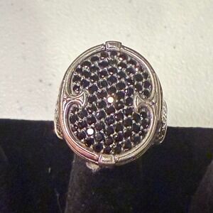 Konstantino Men's Sterling Silver & Spinel Ring Size 10